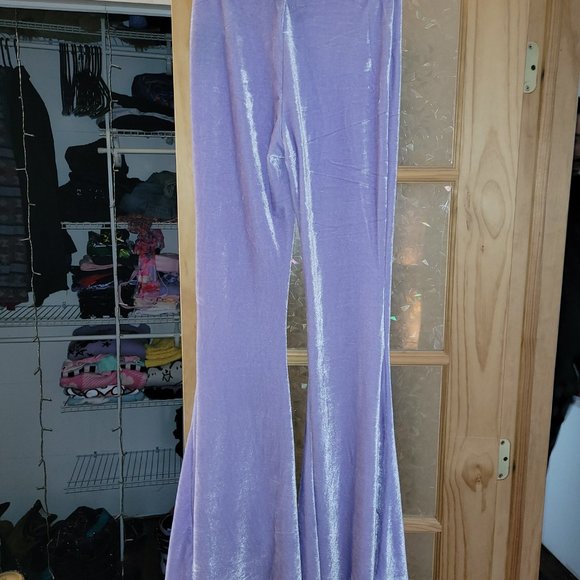 Killstar pastel lavender bell bottom pants - Picture 2 of 2